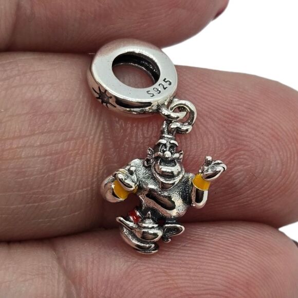 Genie & Lamp Disney Aladdin Sterling Silver Charm Dangle Arabian Bracelet S925 - Picture 5 of 7